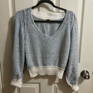 Free people knit long sleep crop style sweater size xs